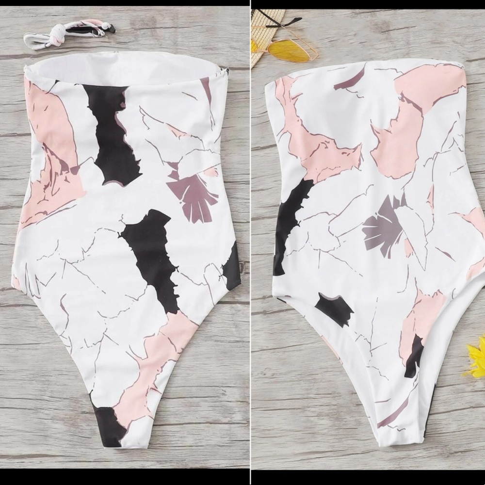 Floral one piece swimsuit